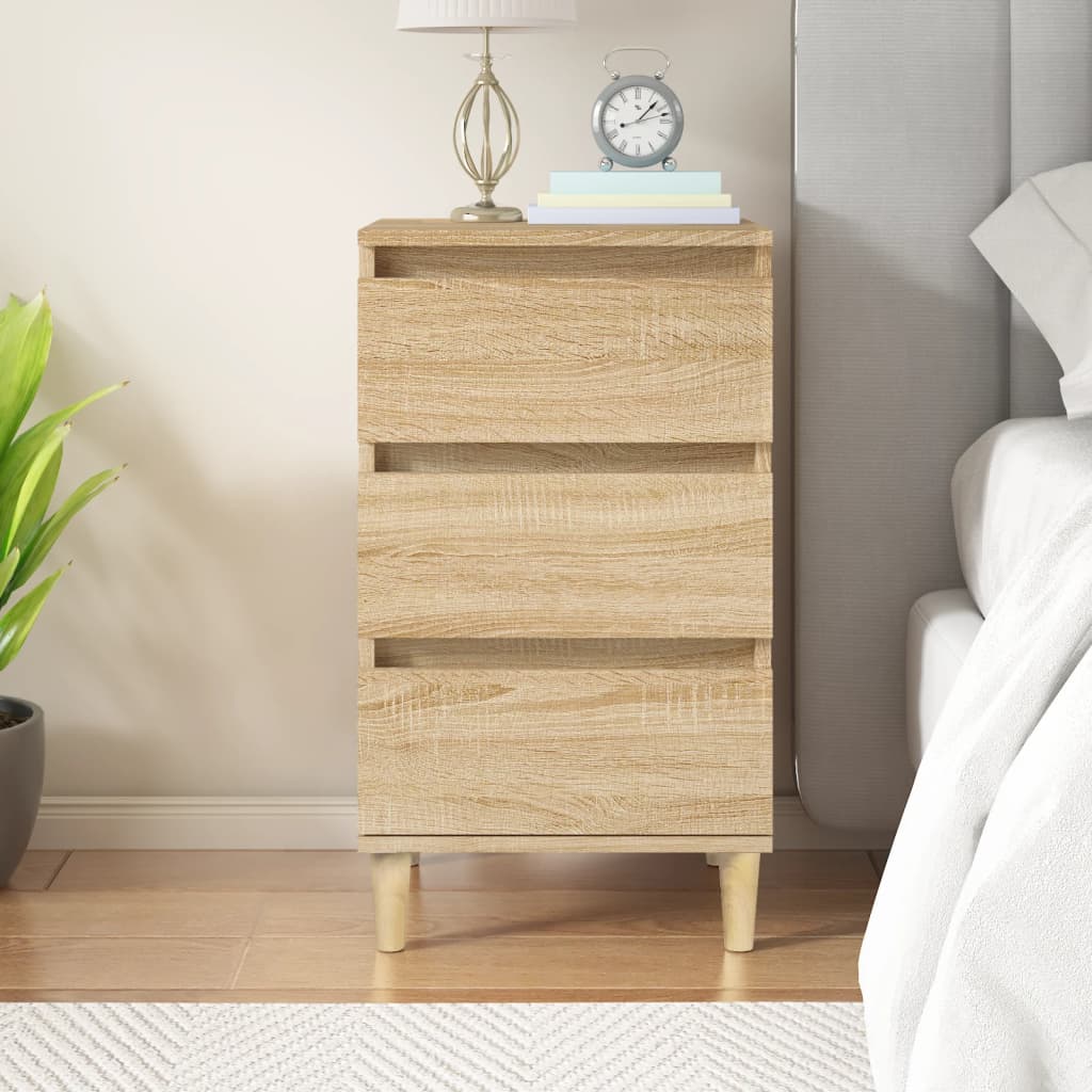 vidaXL Mesita de noche madera contrachapada roble sonoma 40x35x70 cm