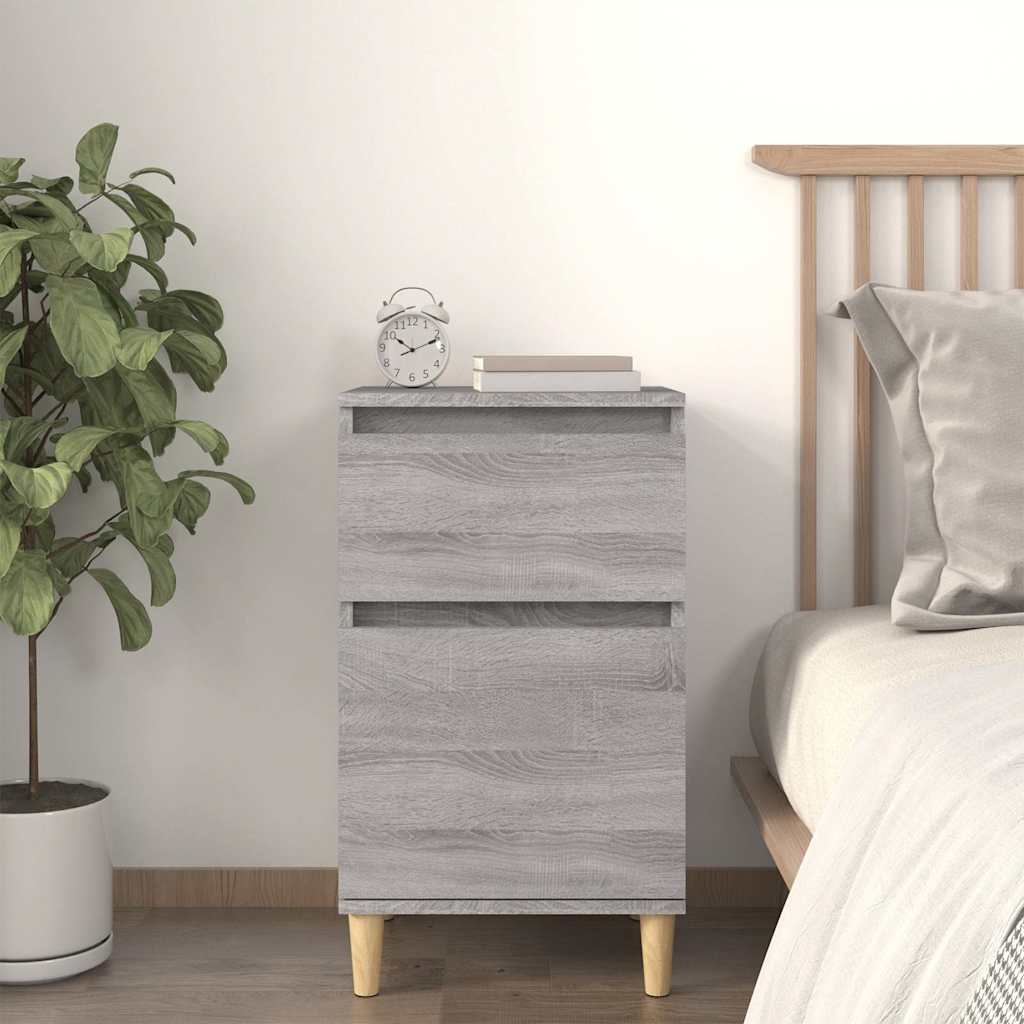 vidaXL Mesita de noche color gris sonoma 40x35x70 cm