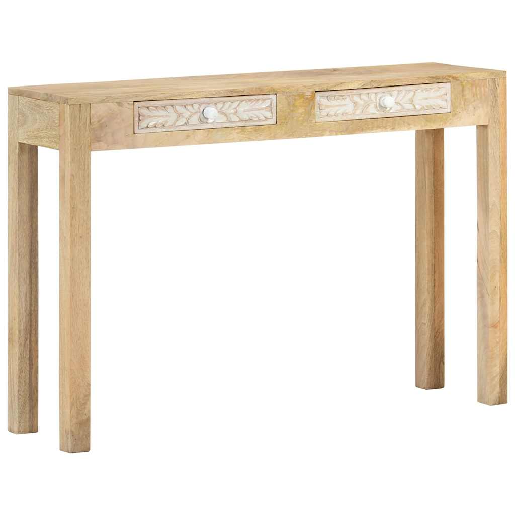 vidaXL Mesa consola madera maciza de mango decolorada 110x30x75 cm