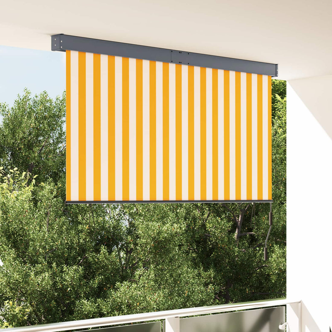vidaXL Estor enrollable y Naranja 180 x 250 cm Tela y Aluminio