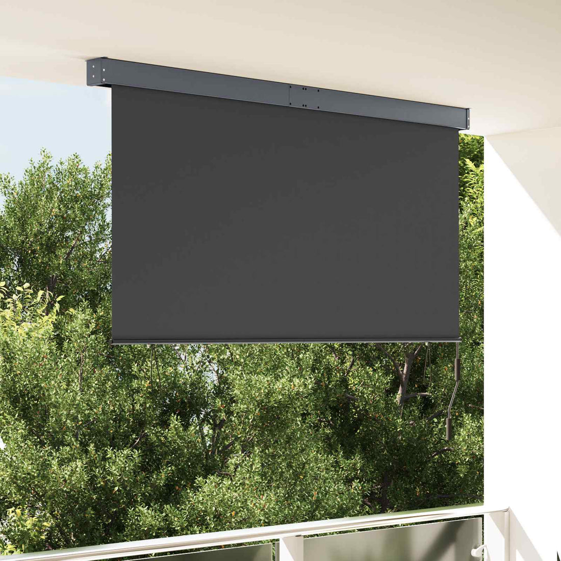 vidaXL Estor enrollable Gris antracita 180 x 250 cm Tela y Aluminio