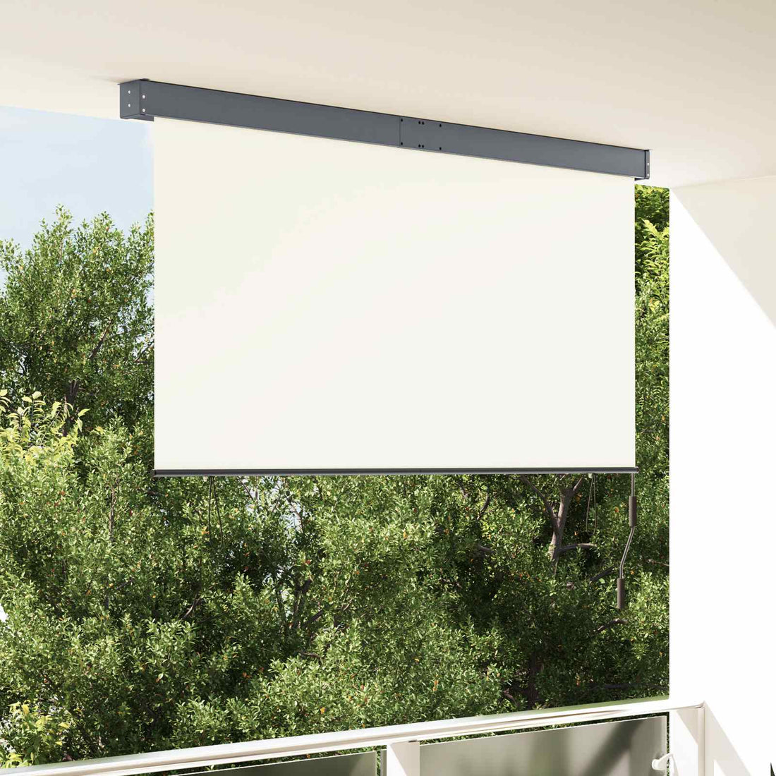 vidaXL Estor enrollable Crema 180 x 250 cm Tela y Aluminio