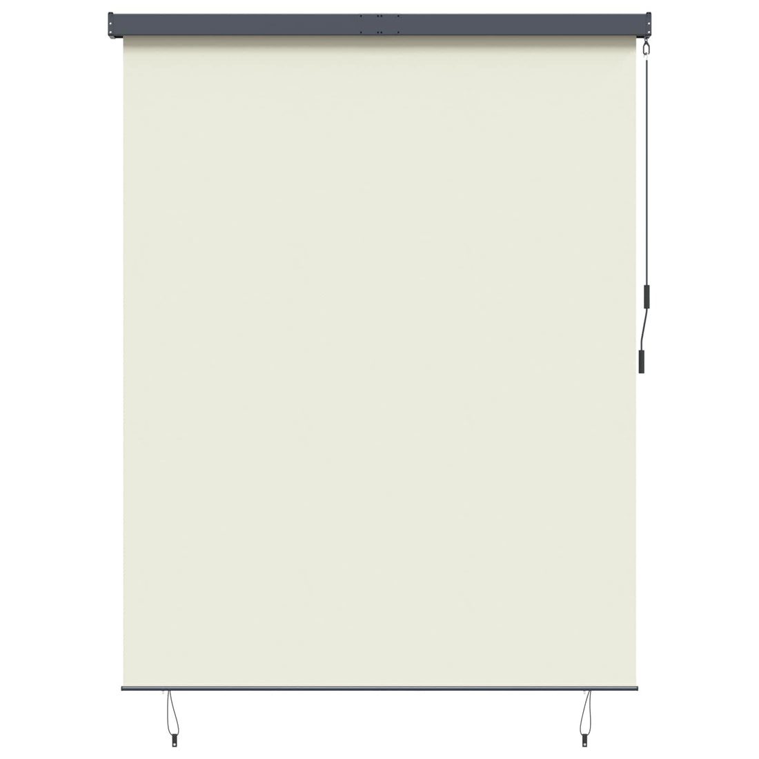vidaXL Estor enrollable Crema 200 x 250 cm Tela y Aluminio