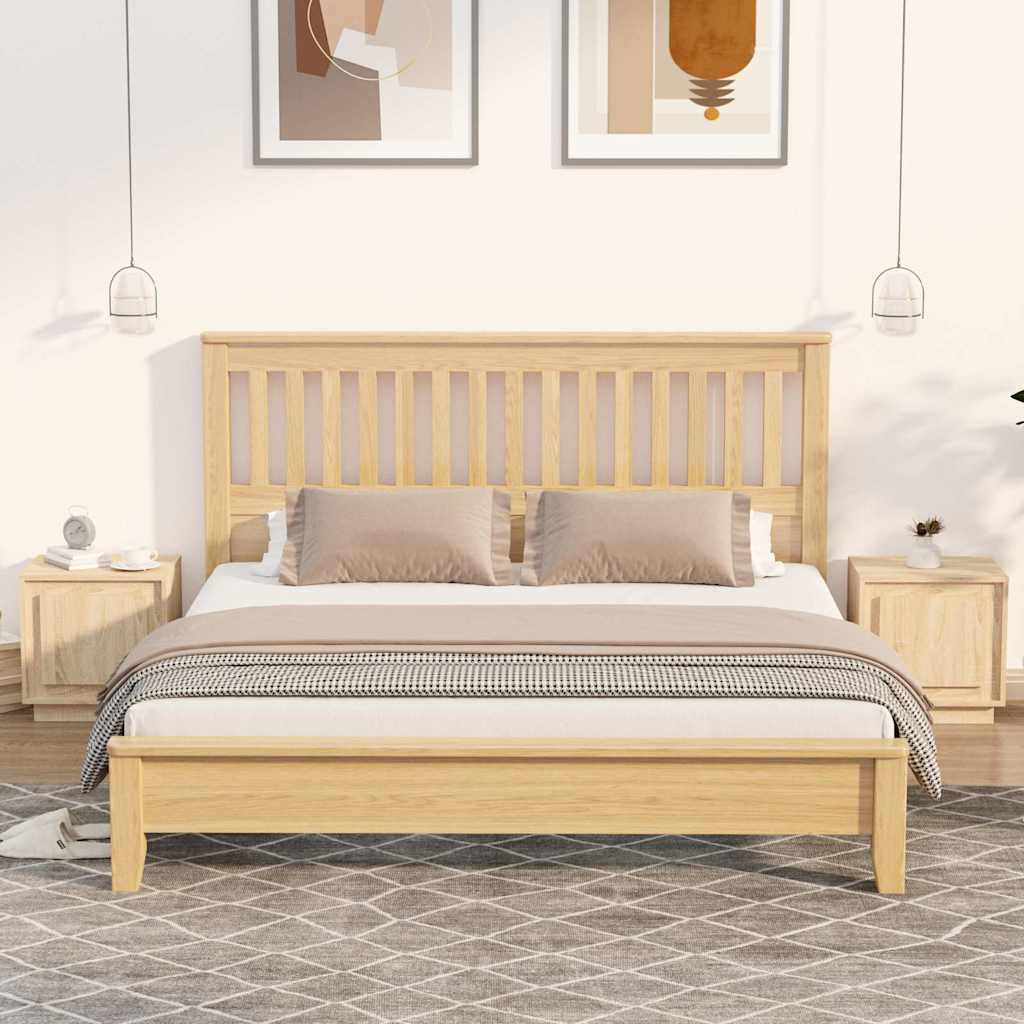 vidaXL Mesitas de noche 2 uds madera contrachapada roble 44x35x45 cm