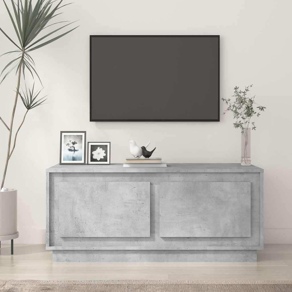 vidaXL Mesa de centro madera contrachapada gris hormigón 102x50x44 cm