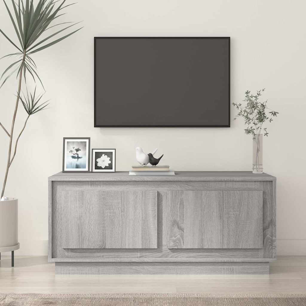 vidaXL Mesa de centro madera contrachapada gris Sonoma 102x50x44 cm