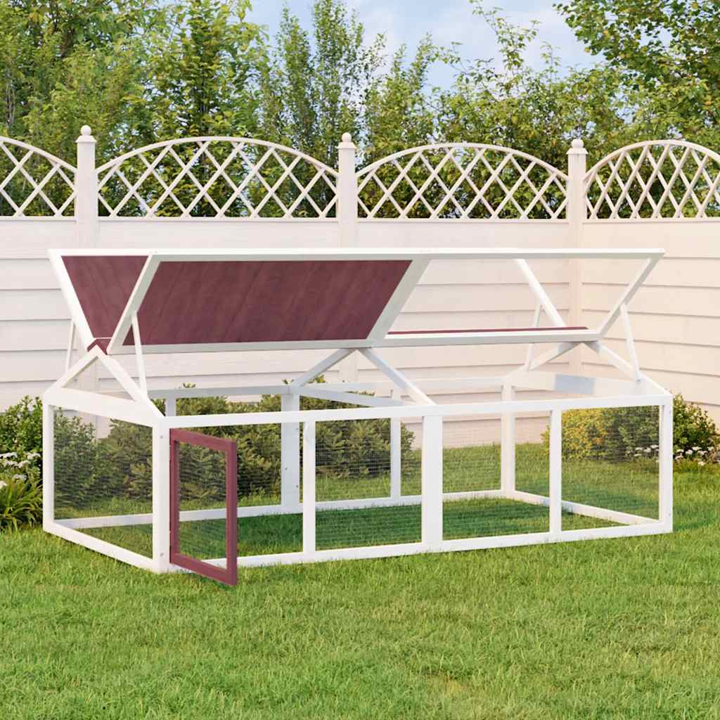 vidaXL Corral de animales madera maciza pino moca 200x112,5x74 cm