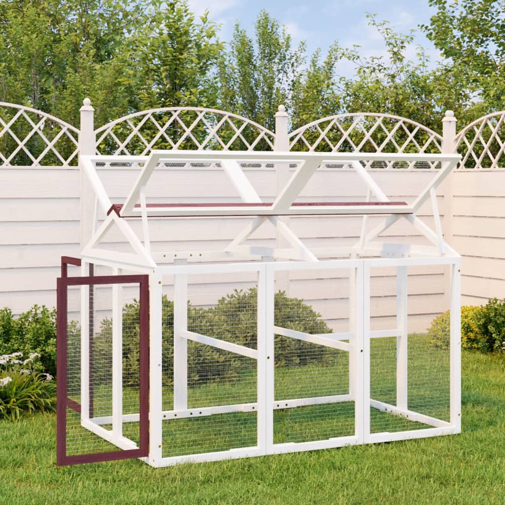 vidaXL Corral de madera maciza pino color moca 141x94x104 cm