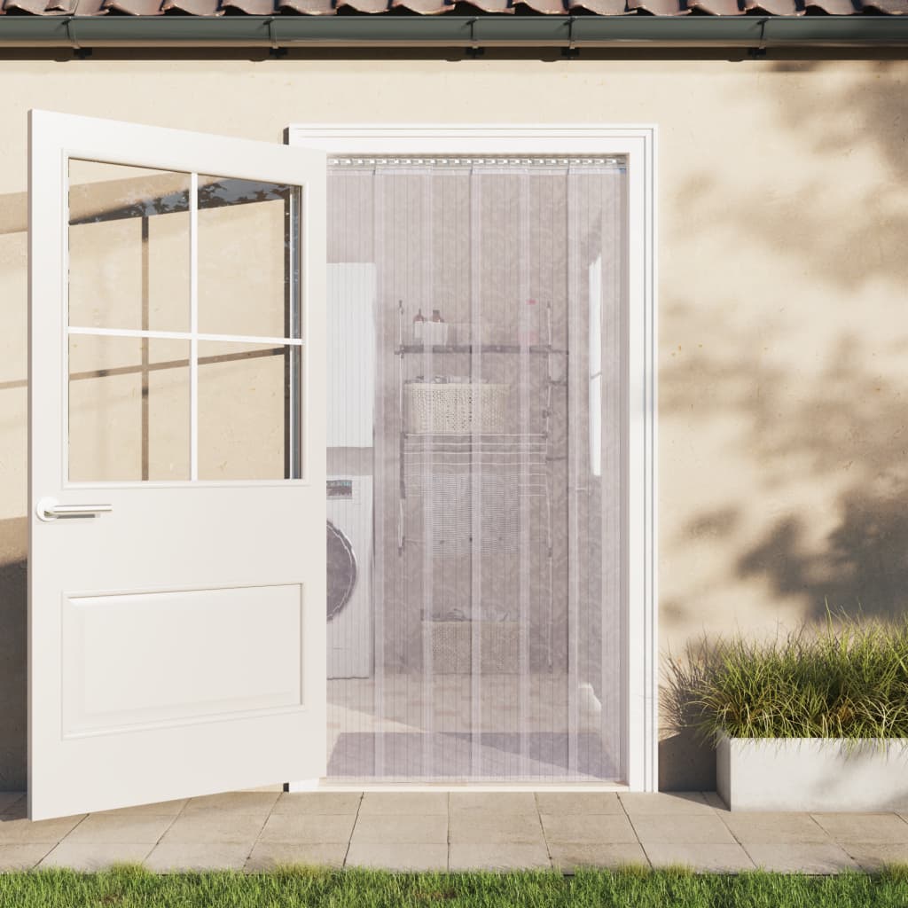 vidaXL Burlete para puerta PVC transparente 200x1,6 mm 10 m