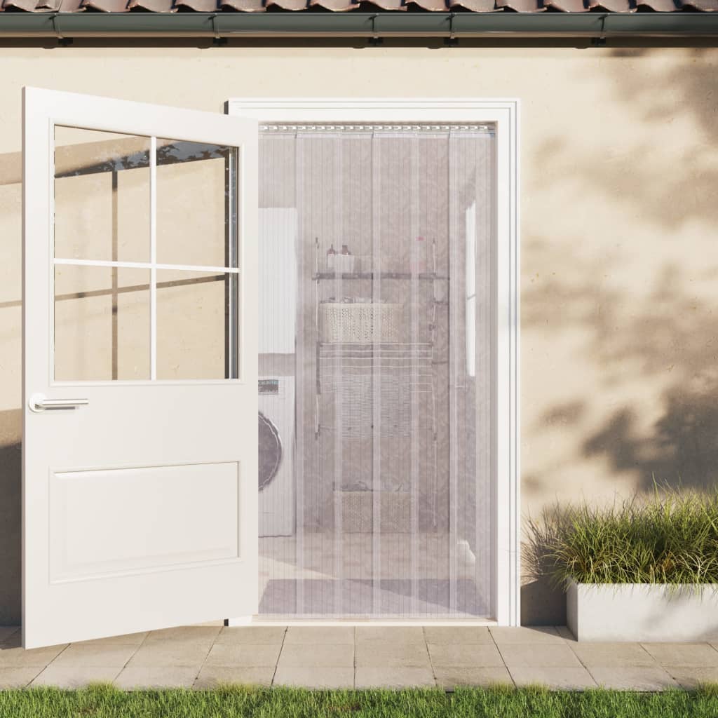 vidaXL Tira de cortina para puertas PVC transparente 200x1,6 mm 50 m