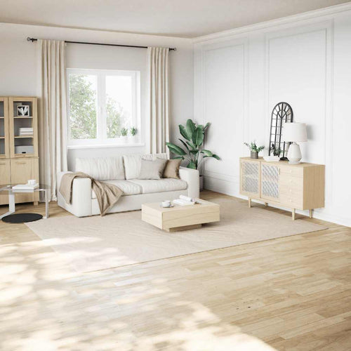 vidaXL Alfombra de pelo largo color crema y blanco, 240 x 340 cm, poliéster