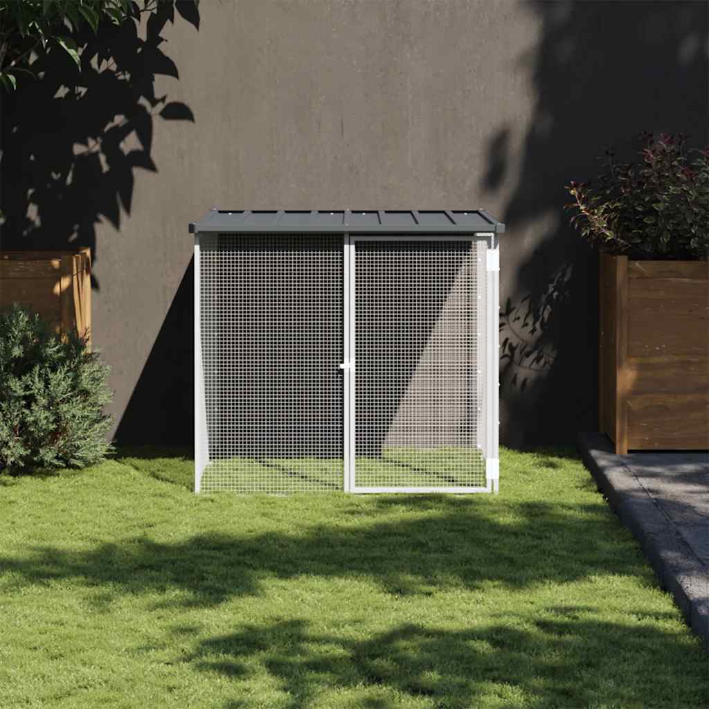 vidaXL Jaula gallinas y toldo acero galvanizado antracita 103x98x90 cm