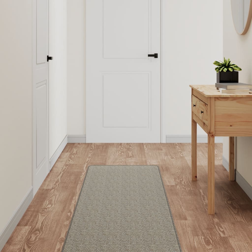 vidaXL Alfombra de pasillo con aspecto de sisal platina 50x300 cm