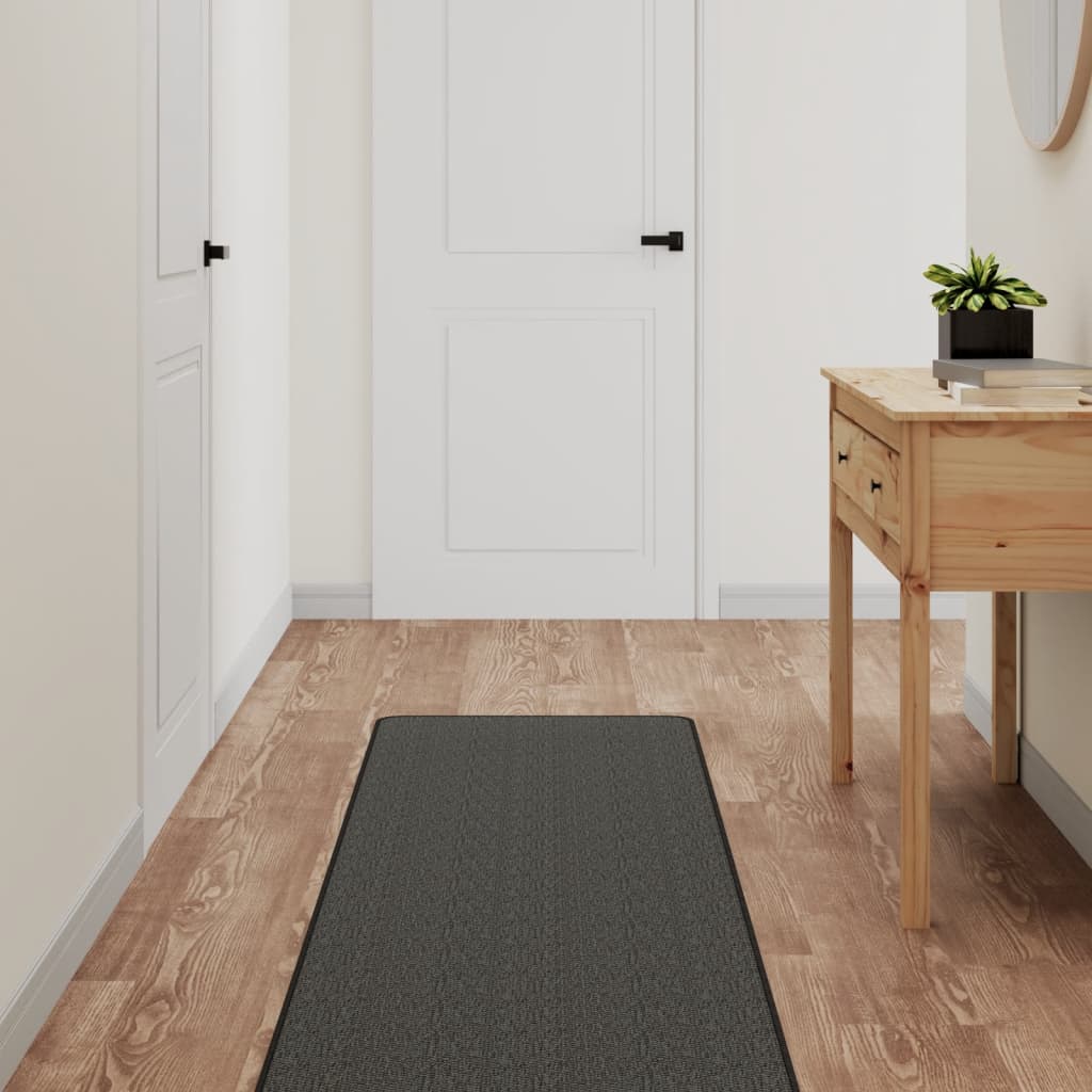 vidaXL Alfombra de pasillo con aspecto sisal gris antracita 50x150 cm
