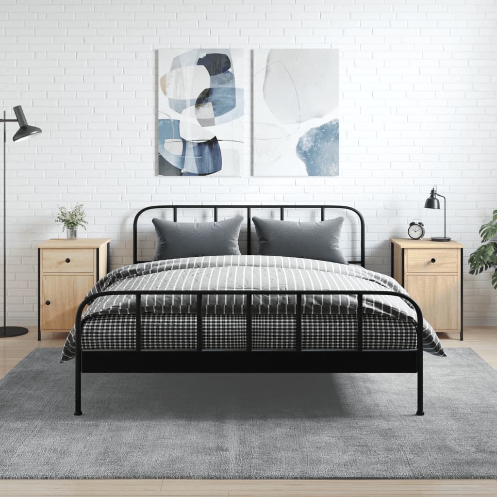 vidaXL Mesitas noche 2 uds madera contrachapada color roble 40x42x60cm