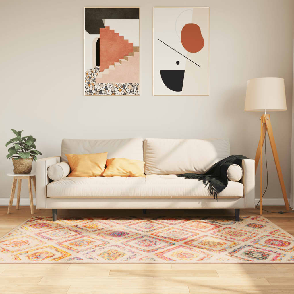 vidaXL Alfombra lavable multicolor 120x180 cm