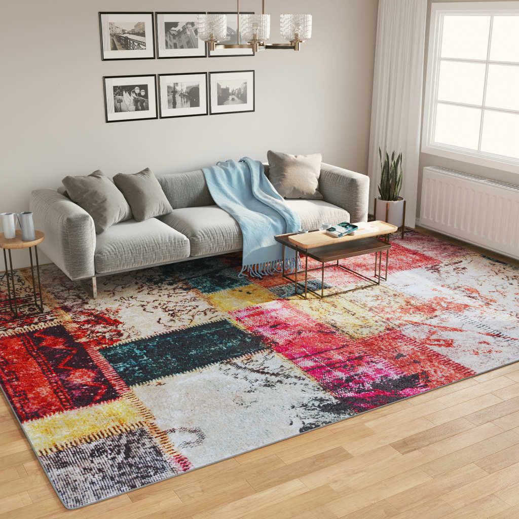 vidaXL Alfombra lavable multicolor 400x300 cm