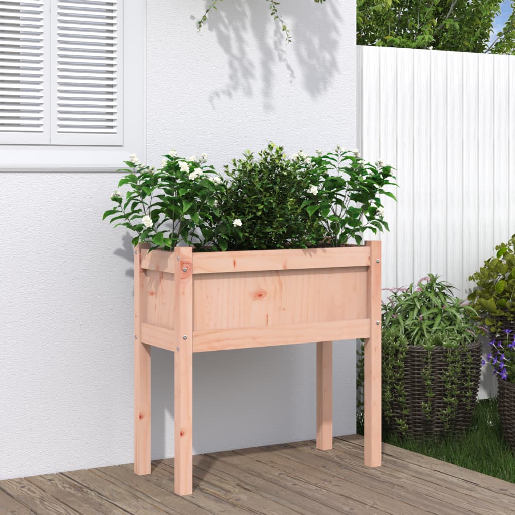 vidaXL Jardinera con patas madera maciza de abeto Douglas 70x31x70 cm