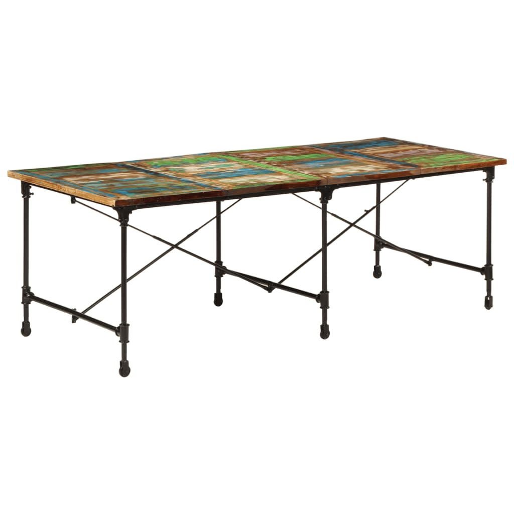 vidaXL Mesa de comedor madera maciza reciclada 220x90x77 cm