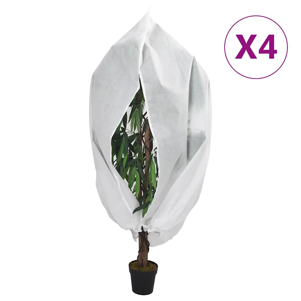 vidaXL Cubiertas para plantas con cremallera 4 uds 70 g/m² 3,14x2,5 m