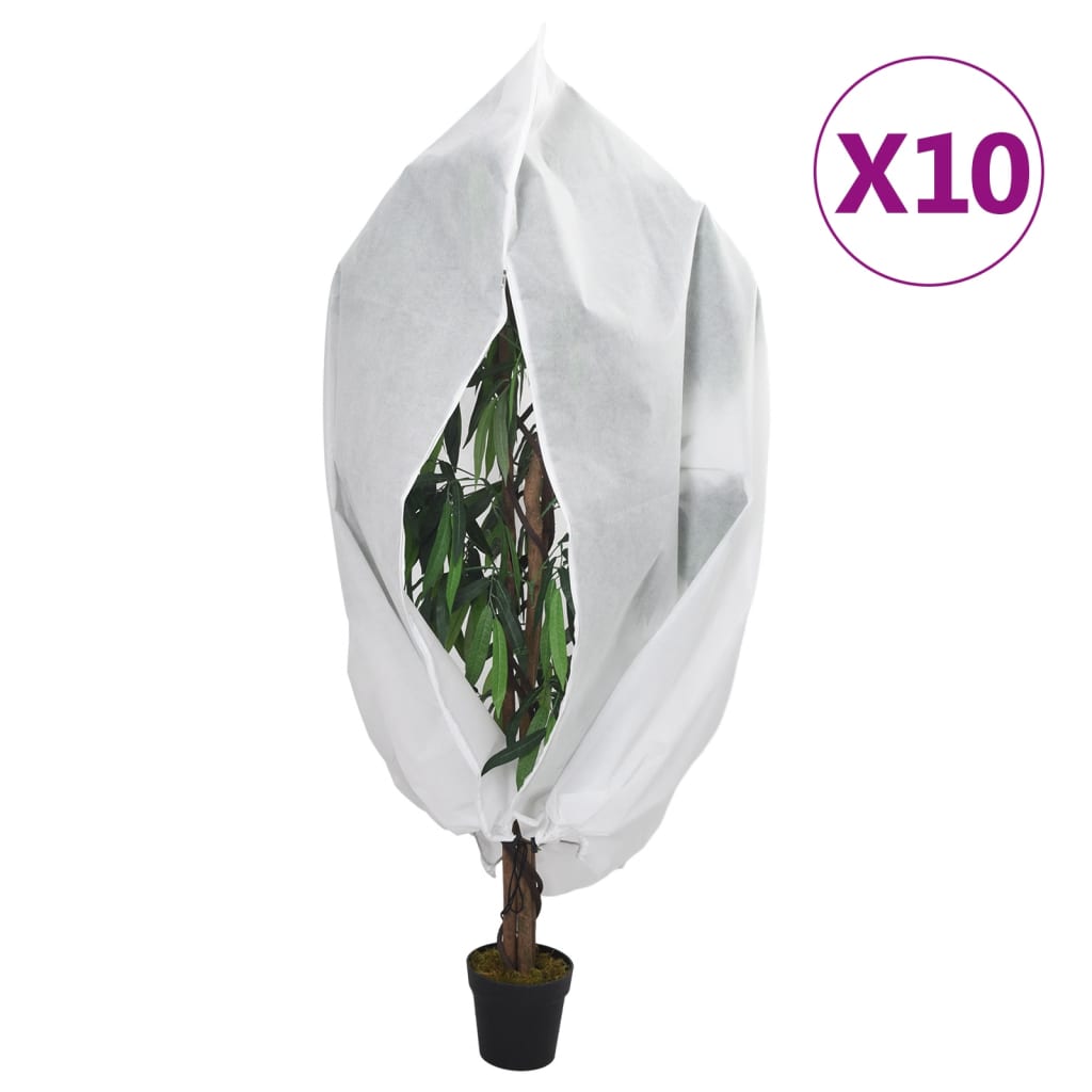 vidaXL Cubiertas para plantas con cremallera 10 uds 70 g/m² 3,93x3,5 m