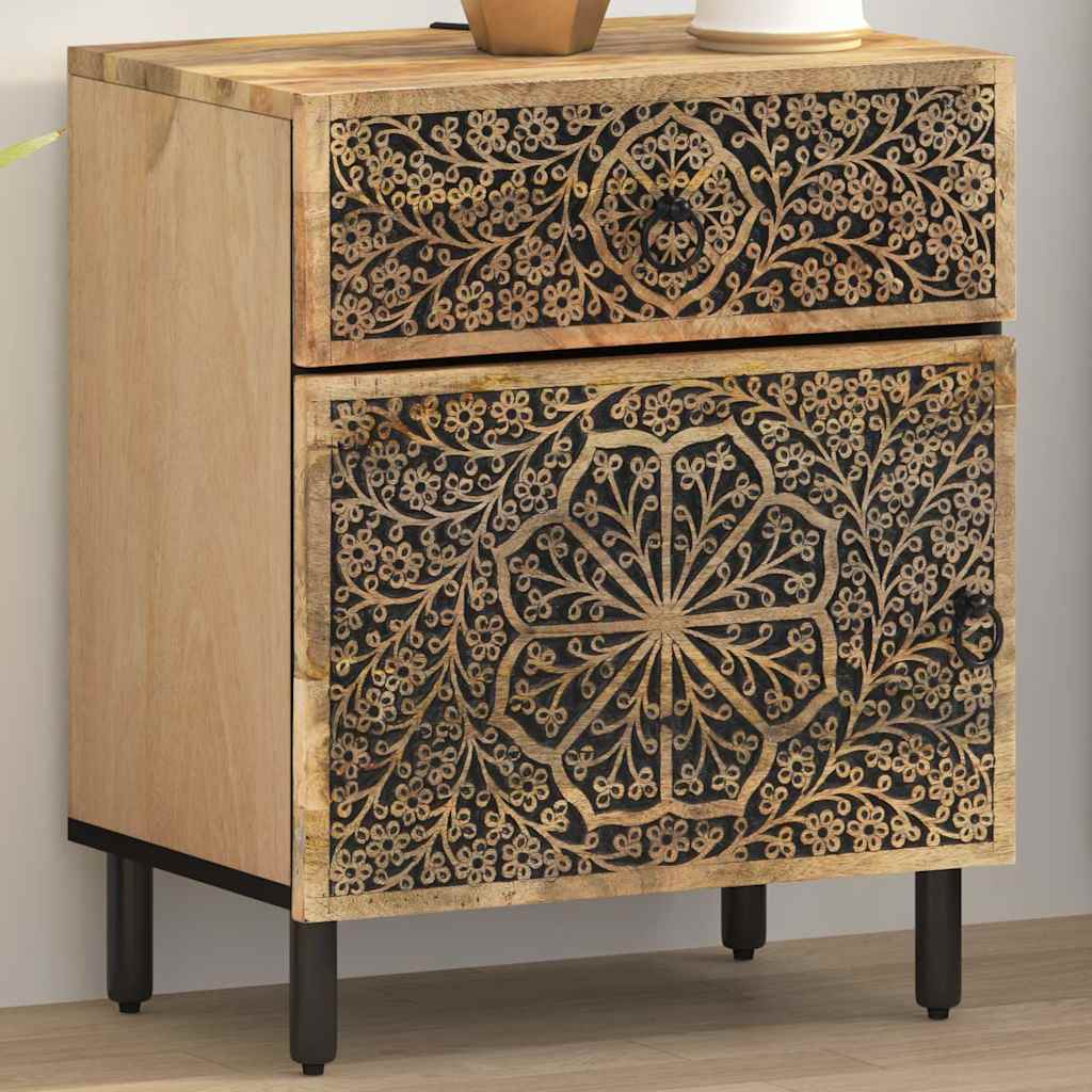 vidaXL Mesita de noche madera maciza de mango 50x33x60 cm
