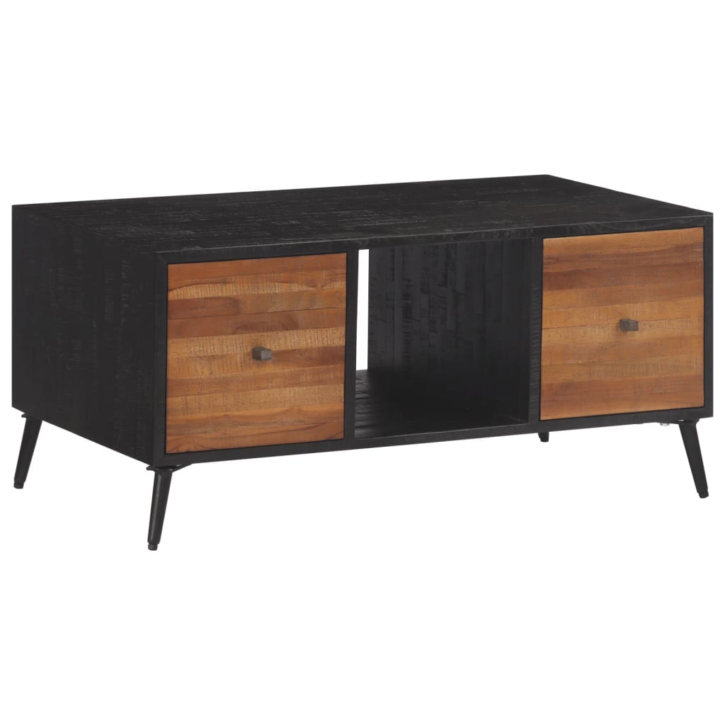 vidaXL Mesa de centro teca reciclada maciza 90x50x41 cm