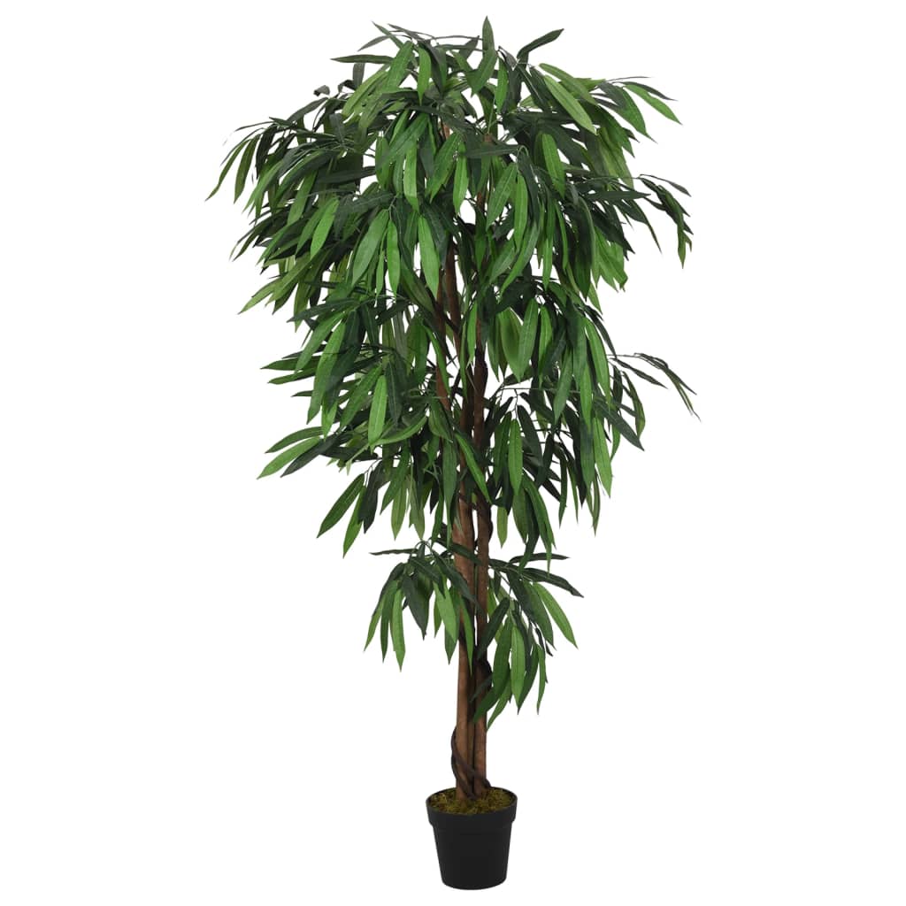 vidaXL Árbol de mango artificial con 600 hojas verde 150 cm