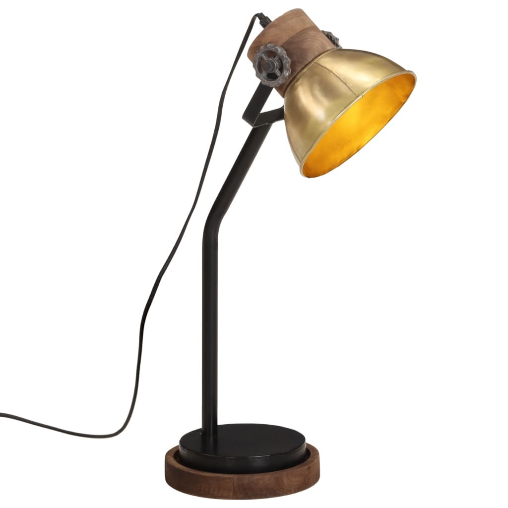 vidaXL Lámpara de escritorio latón vintage 25 W E27 18x18x60 cm