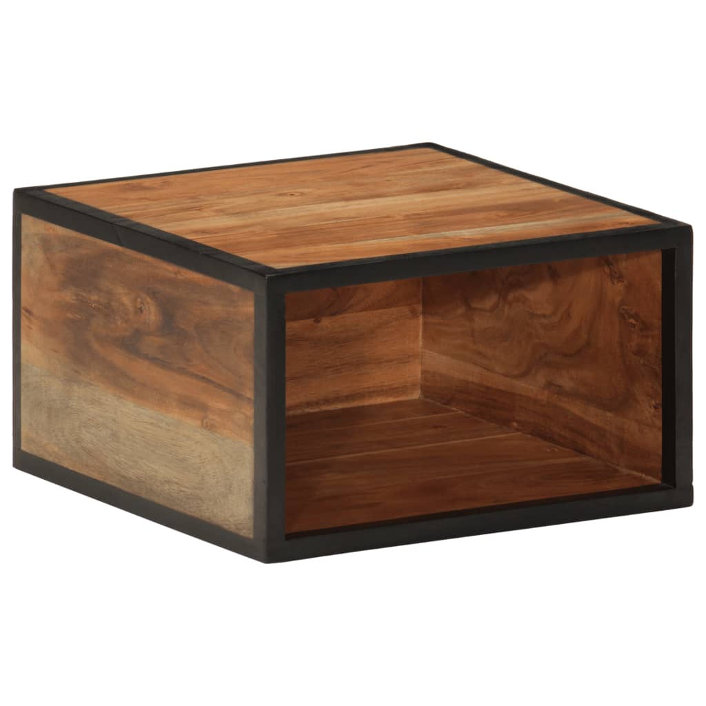 vidaXL Mesita de noche de pared madera maciza acacia 35x35x20 cm