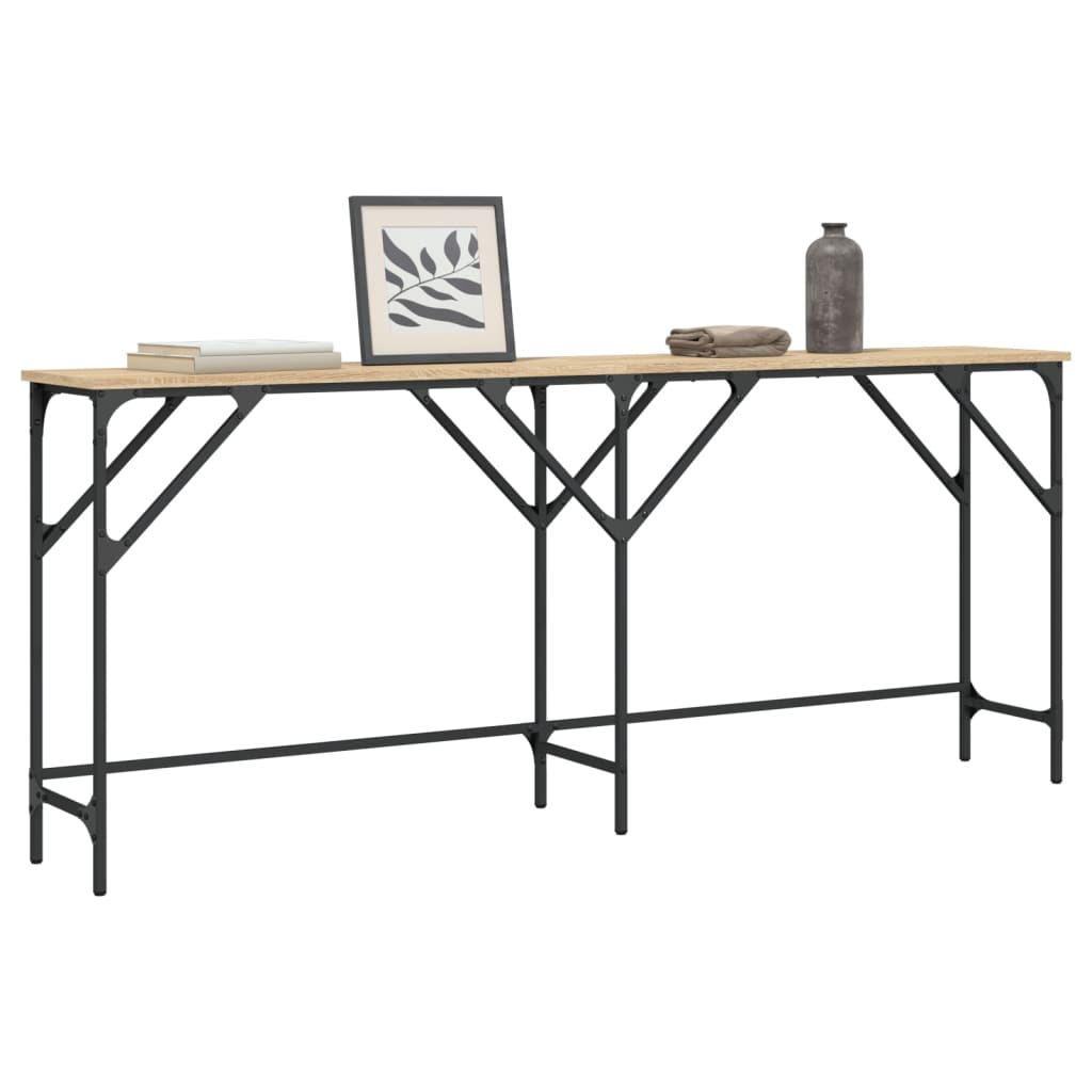 vidaXL Mesa consola madera de ingeniería roble Sonoma 180x29x75 cm