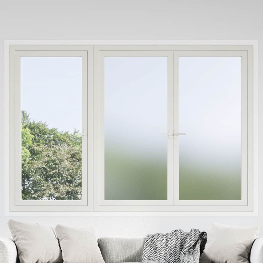 vidaXL Láminas de ventana esmeriladas gris PVC