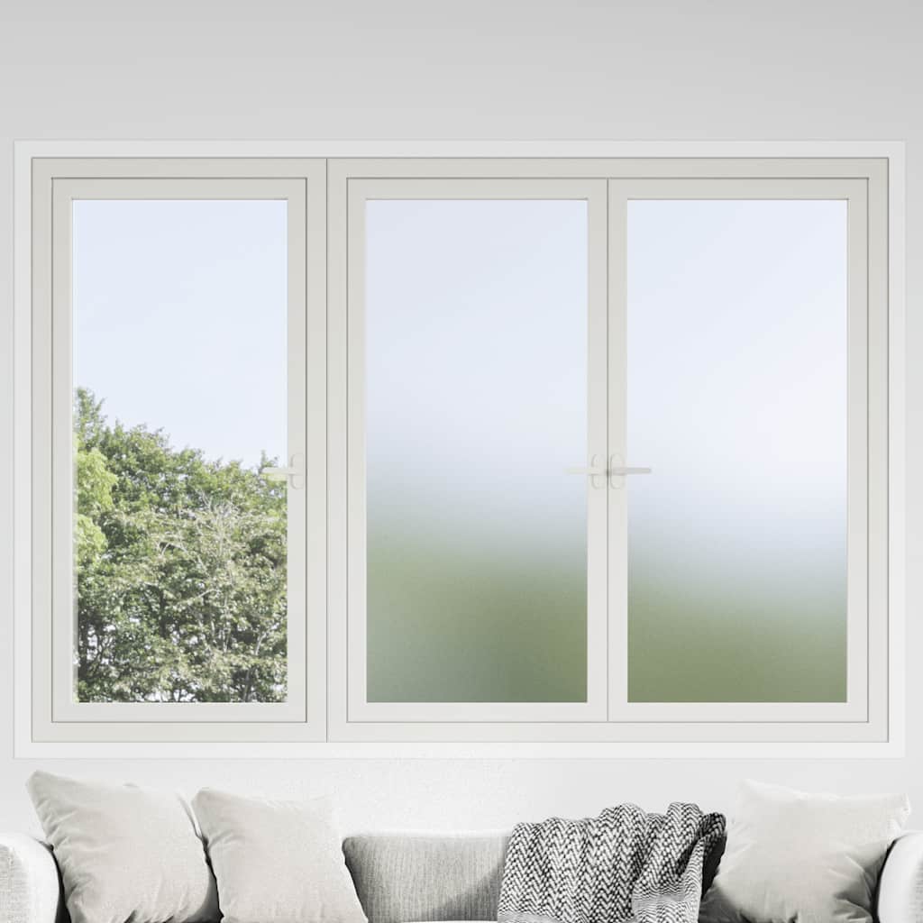 vidaXL Láminas de ventana esmeriladas gris PVC