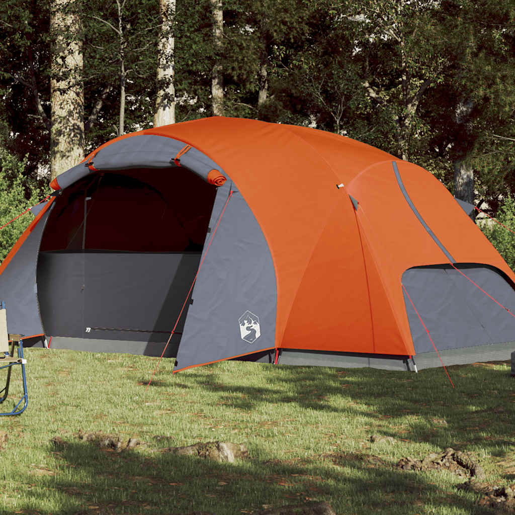 vidaXL Tienda familiar Crossvent para 8 personas impermeable naranja