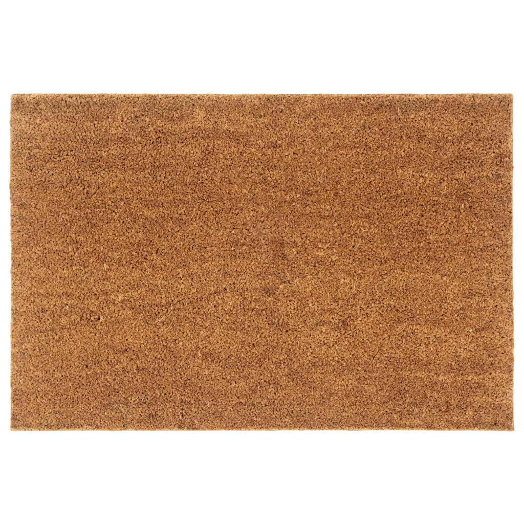 vidaXL Felpudo semicircular de fibra de coco natural 60x90 cm
