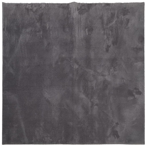 vidaXL Alfombra de pelo corto suave lavable HUARTE antracita 120x120cm (2)