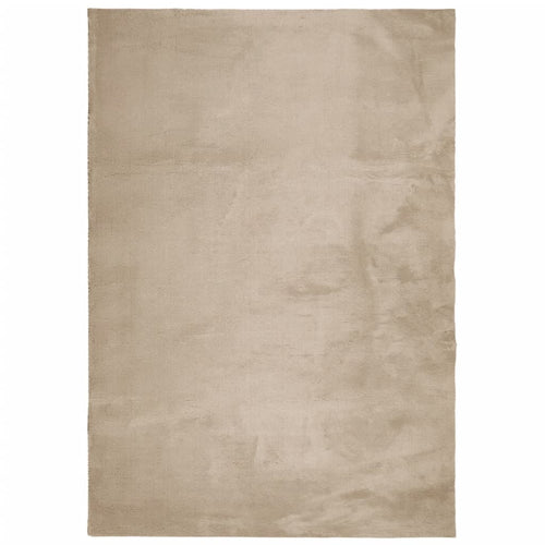 vidaXL Alfombra de pelo corto suave lavable HUARTE arena 140x200 cm (2)