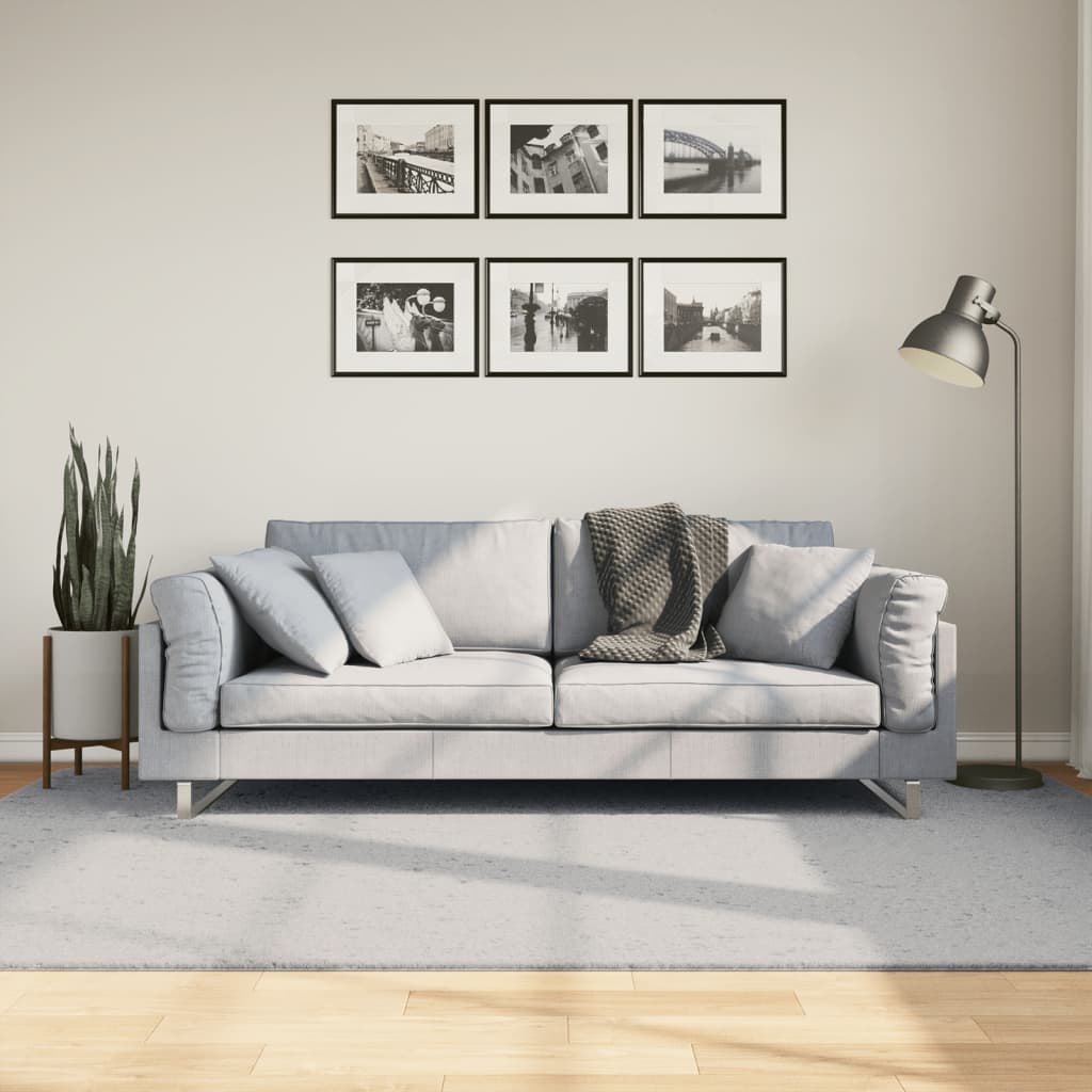vidaXL Alfombra de pelo corto suave lavable HUARTE gris 160x230 cm