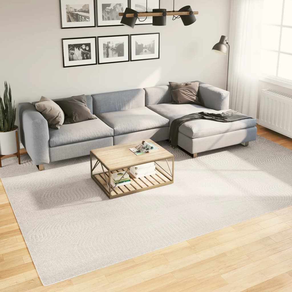 vidaXL Alfombra de pelo corto look escandinavo IZA crema 240x340 cm