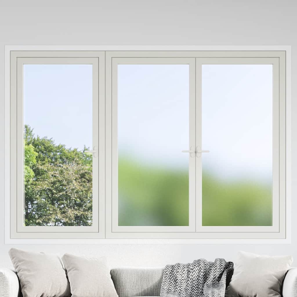vidaXL Láminas de ventana esmerilada 5 uds PVC gris