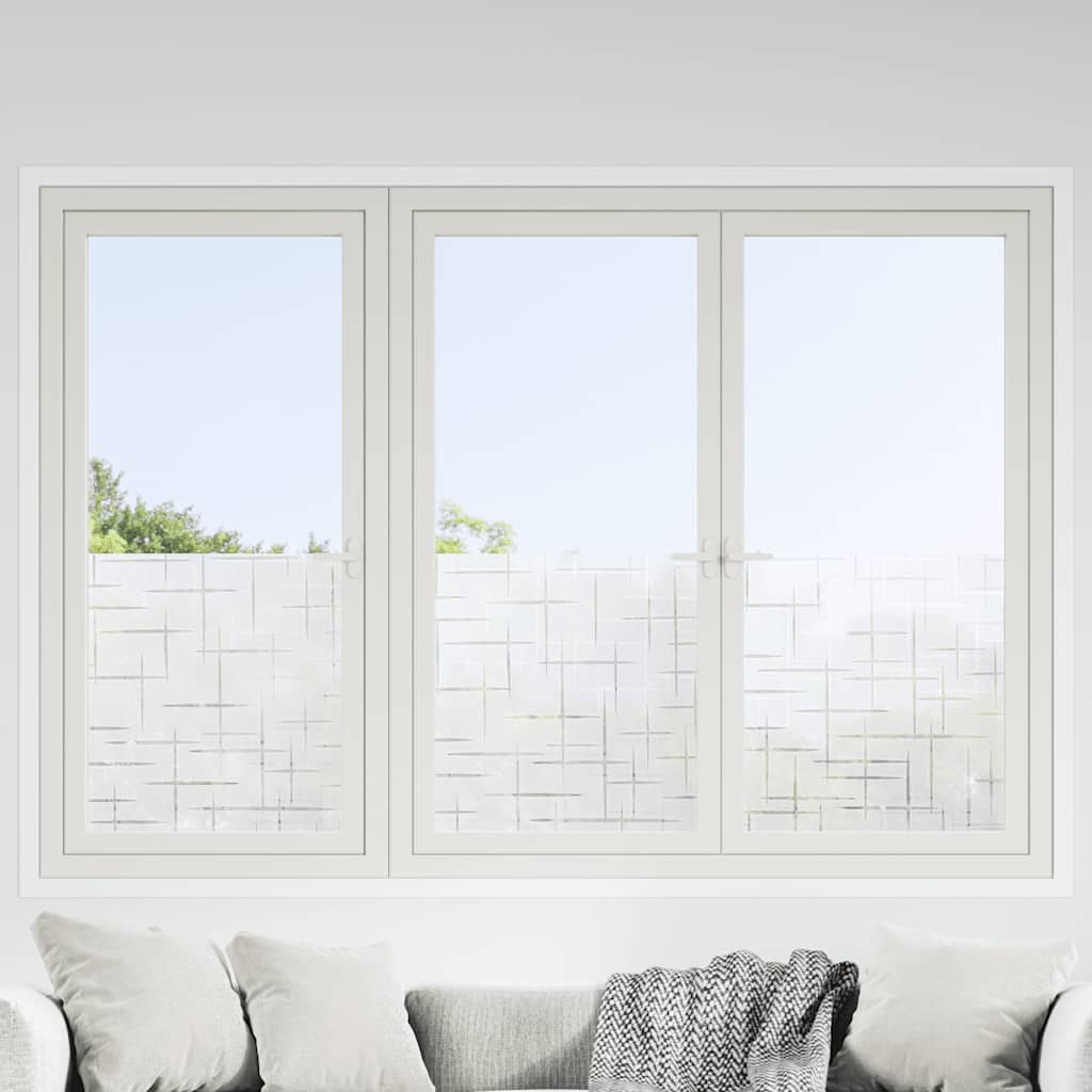 vidaXL Láminas de ventana esmerilada 4 uds PVC patrón de estrellas