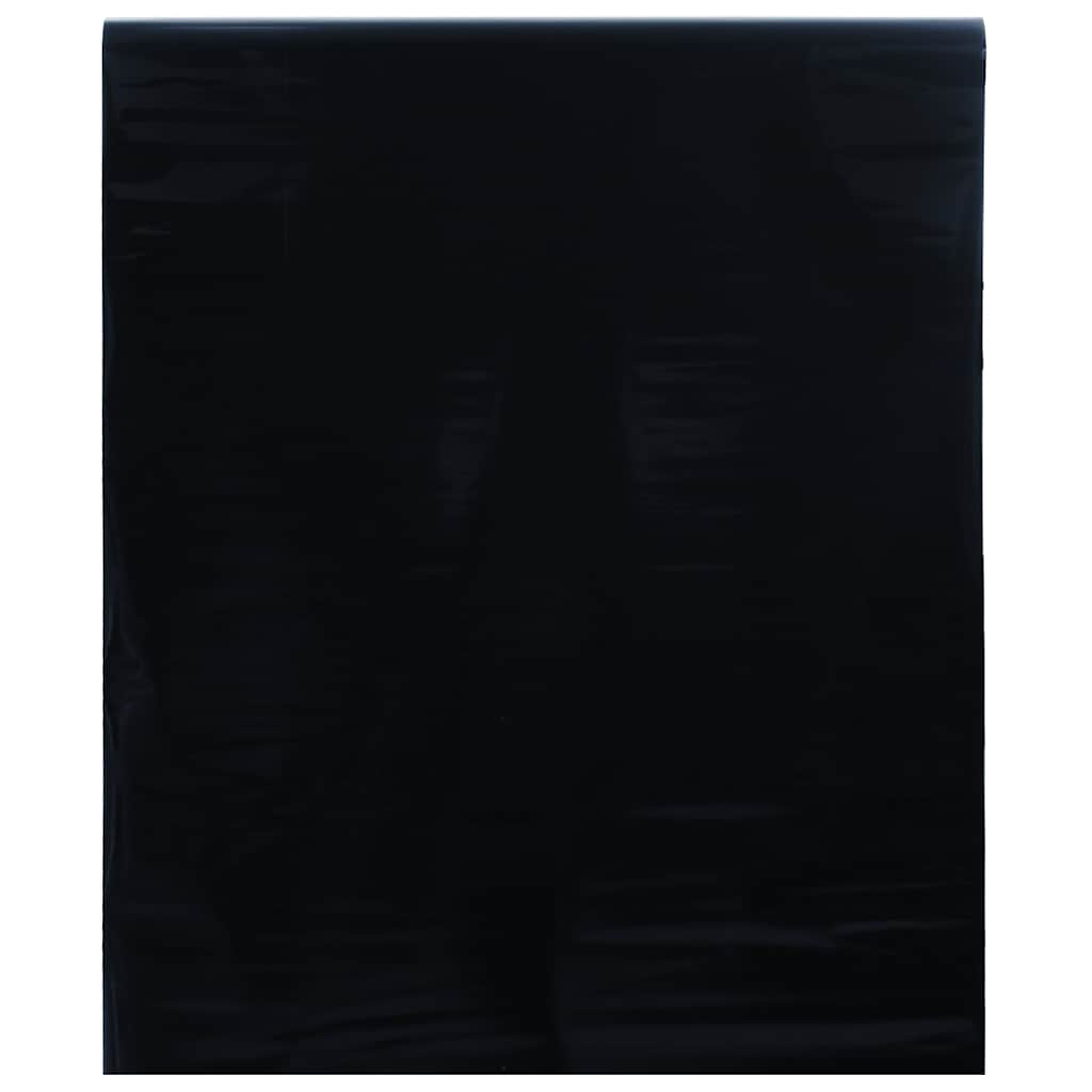 vidaXL Lámina de ventana esmerilada estática PVC negro 60x2000 cm
