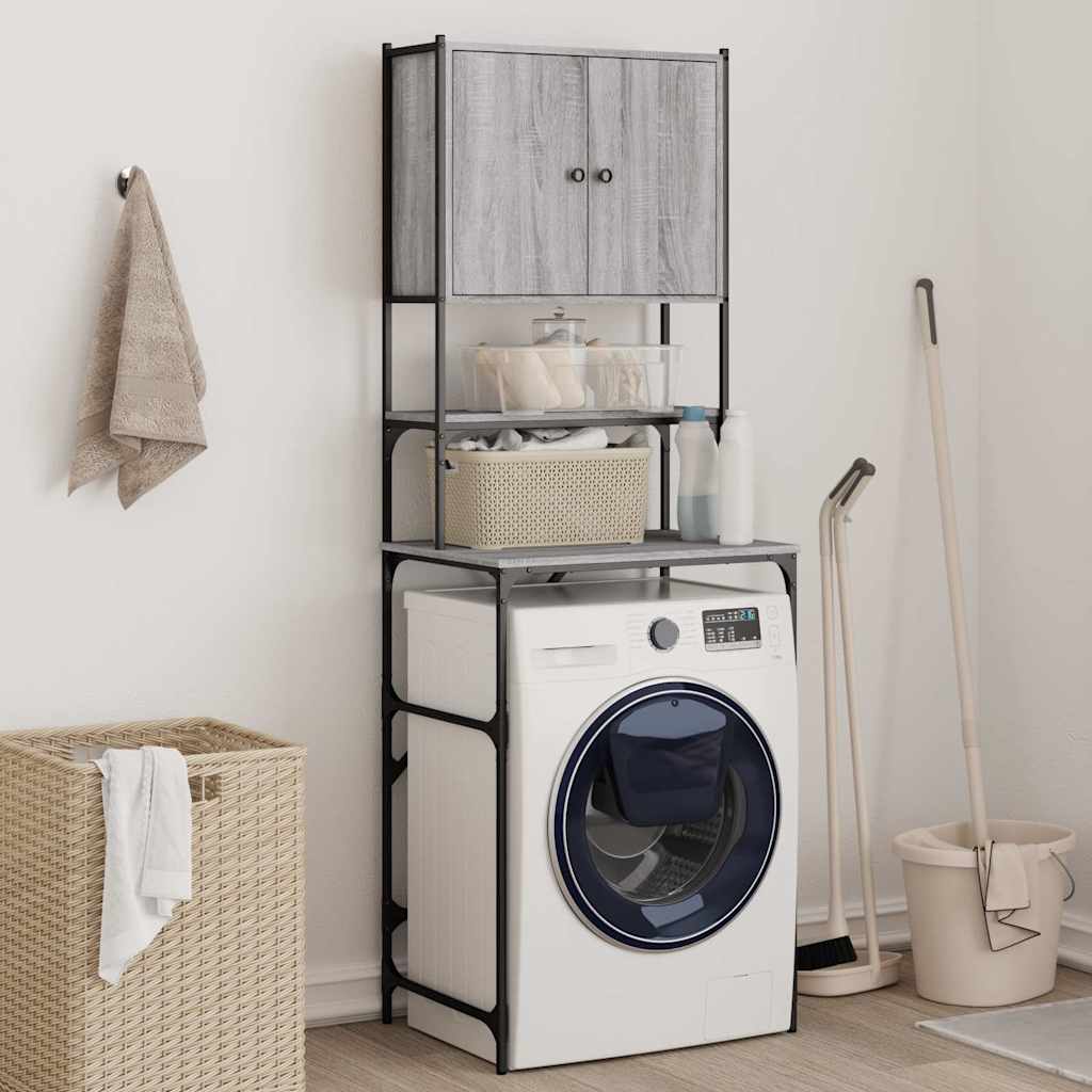 vidaXL Armario de lavadora gris Sonoma 68x48,5x194 cm