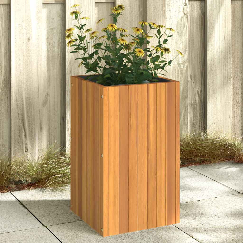 vidaXL Jardinera de madera maciza de acacia 35x35x60 cm