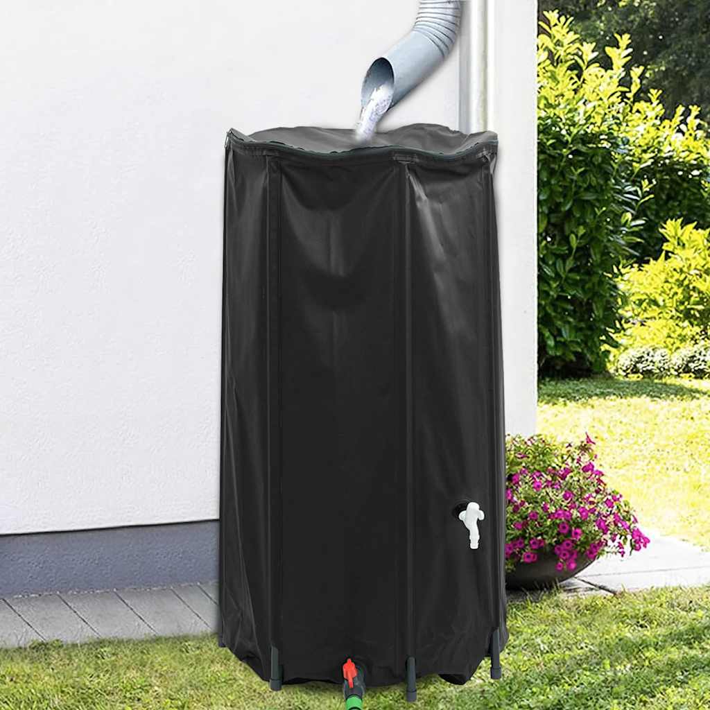 vidaXL Depósito de agua plegable con grifo PVC 250 l