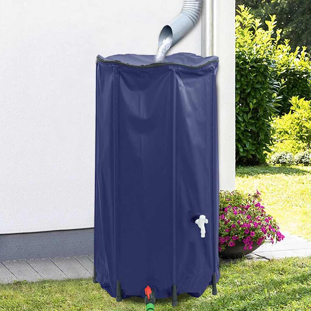 vidaXL Depósito de agua plegable con grifo PVC 250 l