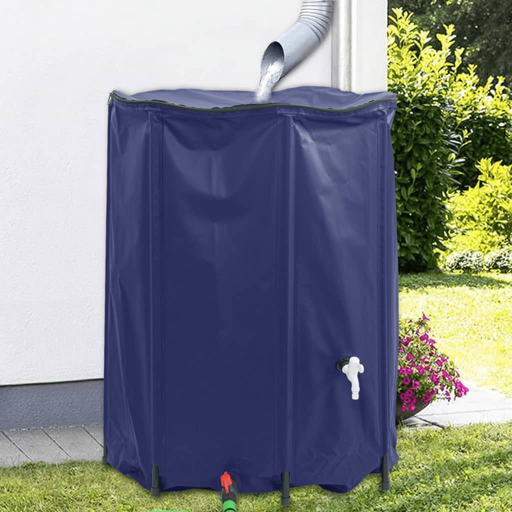 vidaXL Depósito de agua plegable con grifo PVC 1350 l