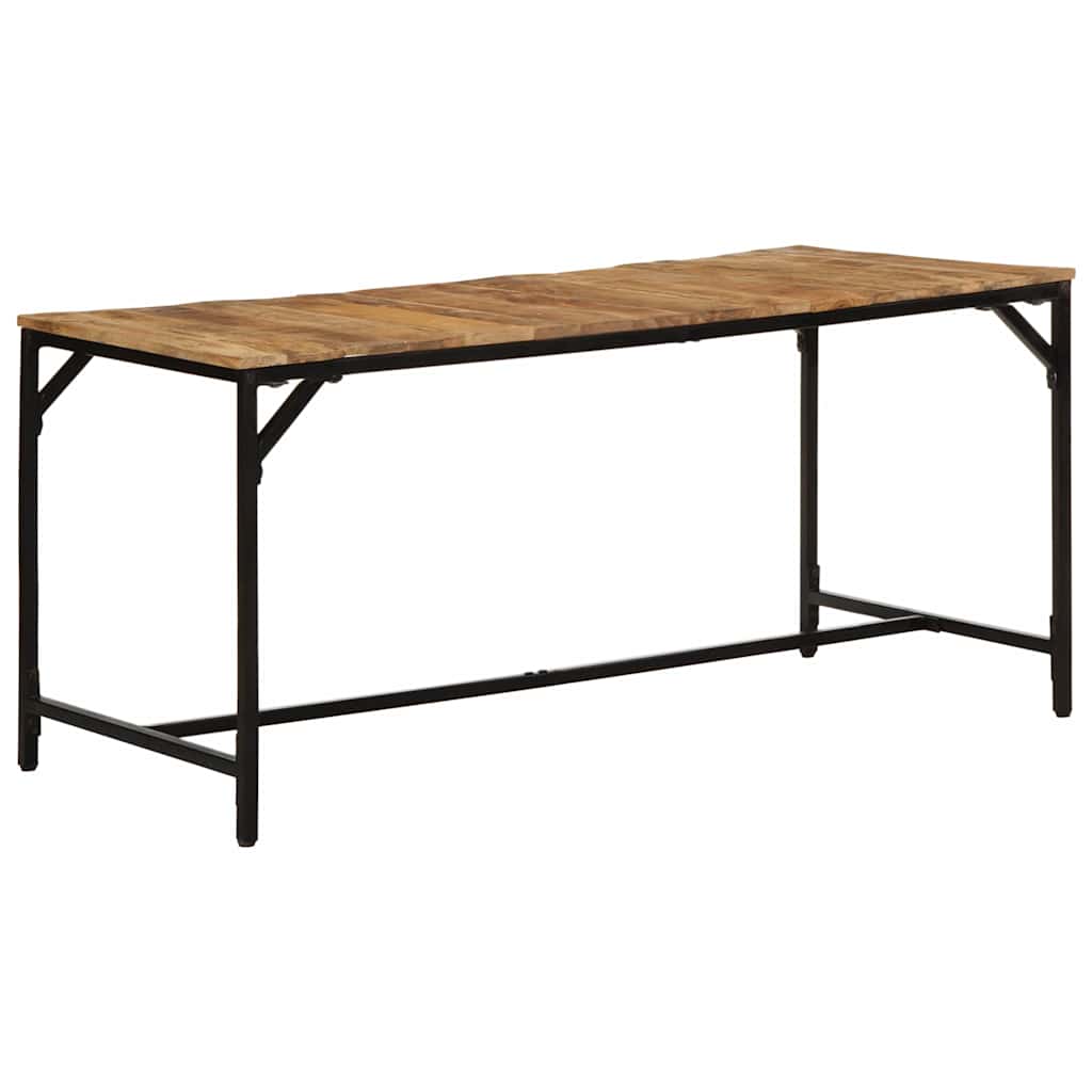 vidaXL Mesa de comedor madera maciza de mango sin tratar 160x80x75 cm