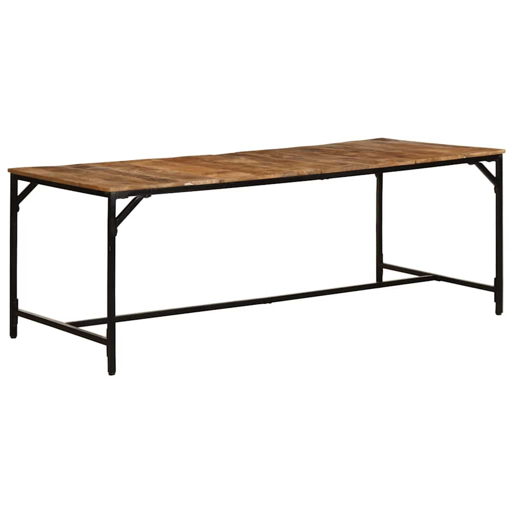 vidaXL Mesa de comedor madera maciza de mango rugosa 200x100x75 cm