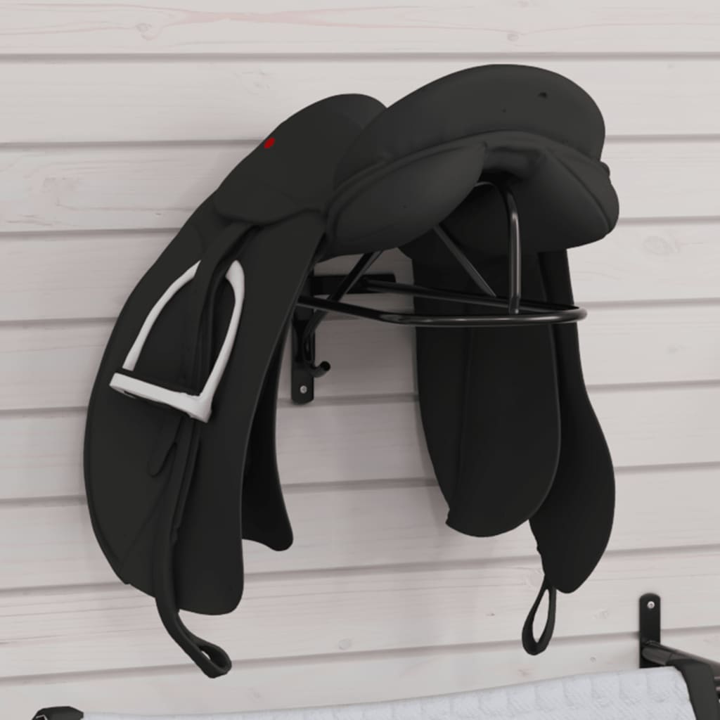 vidaXL Soporte de silla de montura de pared hierro negro